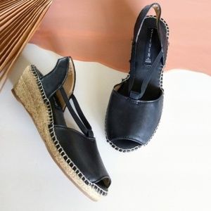 NEW Steve Madden Izzy Leather Espadrille Wedge